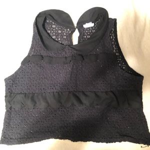 Lace/Ruffle Crop Top
